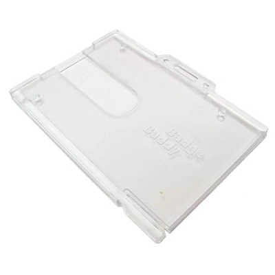 Image of 10 x Badge Buddy Horizontal Double Identity ID Card Pass Holder PCL Media ltd