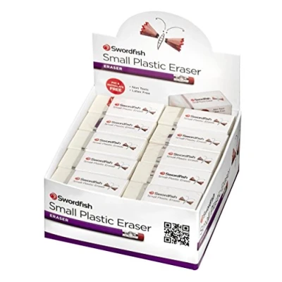 Image of Swordfish &quot;Small Plastic&quot; Erasers (Pack of 30)