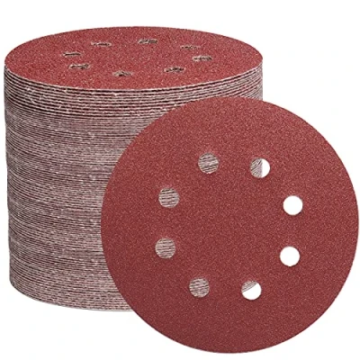 Image of STEBRUAM 105PCS 125mm Sanding Discs, 5 Inch 8 Hole Hook and Loop Pads for Random Orbital Sander(40/60/100/150/240/320/600 Mixed Grits)