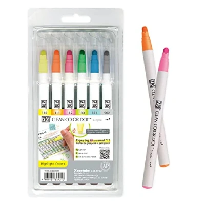 Image of Kuretake ZIG CLEAN COLOR DOT Markers Single (HIGHLIGHT COLOURS)