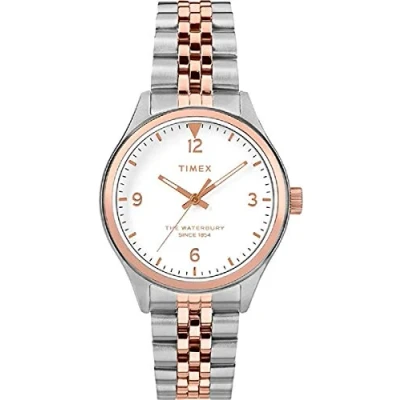Image of Timex Womens Analogue Quartz Watch with Stainless Steel Strap TW2T49200