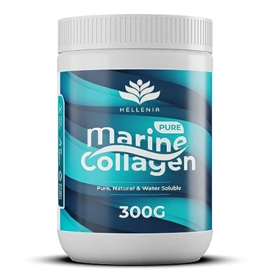 Image of Pure Hydrolysed Marine Collagen Powder 300gram Natural Unflavoured Type 1 and 3 All 9 Aminos Maintains Joints, Bones, Tendons, Muscles Supports Skin, Hair, Nails 60 Servings