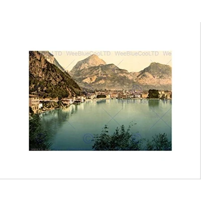 Image of Wee Blue Coo VINTAGE PHOTOGRAPHY RIVA LAKE GARDA ITALY NEW BLACK FRAMED ART PRINT B12X11706