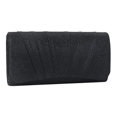 Image of Damara Womens Perfectly Pleated Clutch Party bags (black)