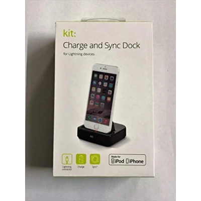 Image of Kit MFI Lightning Charging and Sync Cradle for Apple iPhone 5 5C 5S SE 6 6S 7 8 9 Plus XR X XS Max 11 Pro Black