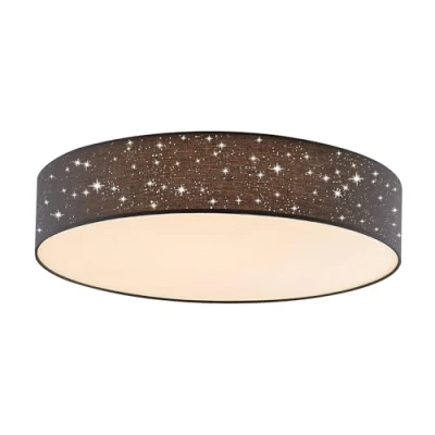 Image of LED Ceiling Light &#039;Ellamina&#039; dimmable (Modern) in Silver Made of Textile for e.g. Living Room &amp; Dining (1 Source,) from Lindby lamp, lamp