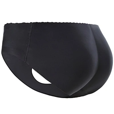 Image of Everbellus Pushup Panties Padded Seamless Abdominal Control Underwear for Women Black Small