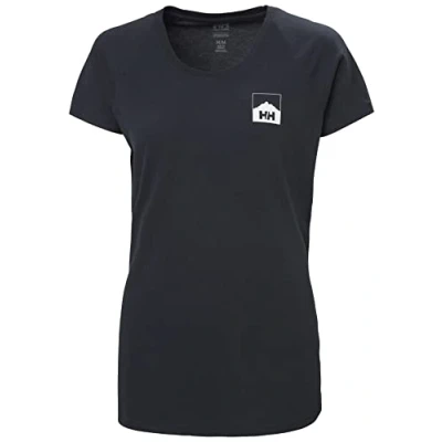 Image of Helly Hansen Womens Nord Graphic Drop T Shirt, S, Navy