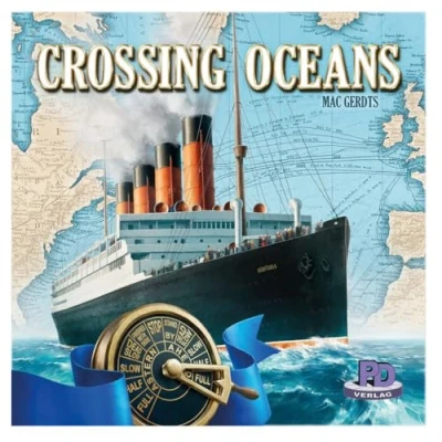 Image of Rio Grande Games Crossing Oceans Economic Themed Board Game, 19th Century Maritime Strategy PD Games, for Ages 14+, 2 4 Players, 45 90 Minute Playing Time