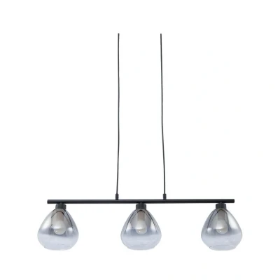 Image of Lindby Pendant light Pendura, black, glass, length 75 cm