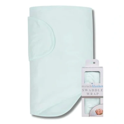 Image of Miracle Blanket Baby Sleep Wearable Swaddle Wrap for Newborn Infant Boy or Girl 0 3 Months, Mint