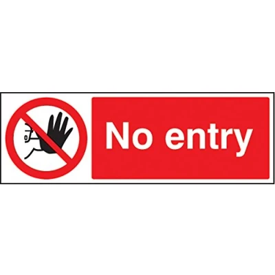 Image of Prohibition Signs No entry Self Adhesive Vinyl
