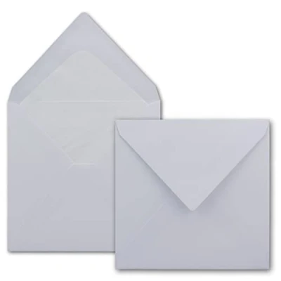 Image of Envelopes Square 145 x mm (14.5 14.5 cm) with white silk lining 100 g/m², wet gluing 75 Stück brilliant