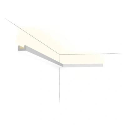 Image of Cornice Moulding Orac Decor CX190 AXXENT U Profile Decorative for indirect Lighting Crown Timeless Classic Design White 2 m
