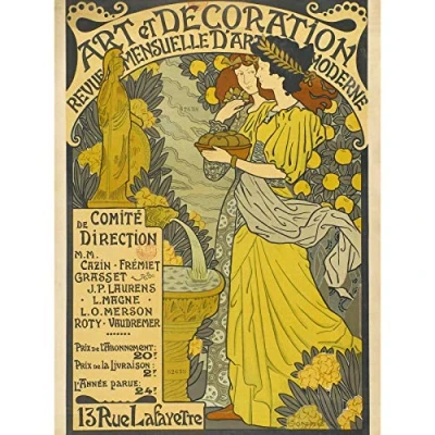 Image of Lorain Decoration Magazine Nouveau French Advert Large Wall Art Print Canvas Premium Mural