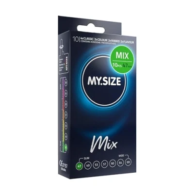 Image of My.Size Mix Condoms Size 1, 47 mm, Standard Pack, Contains 10 Pieces