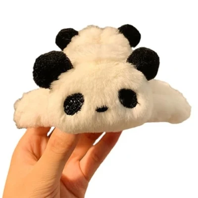 Image of Stylish And Cute Head Panda Hair Accessories Suitable For All Seasons Various Occasions Jaw Clips Small