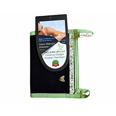 Image of Kelebek Kese Turkish Hammam Bath Glove Skin Exfoliating Spa Mitt Black