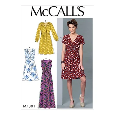 Image of Mccall&#039;s Patterns 7381, Misses Dresses,Sizes, Multi Colour, ZZ (LRG XLG XXL)