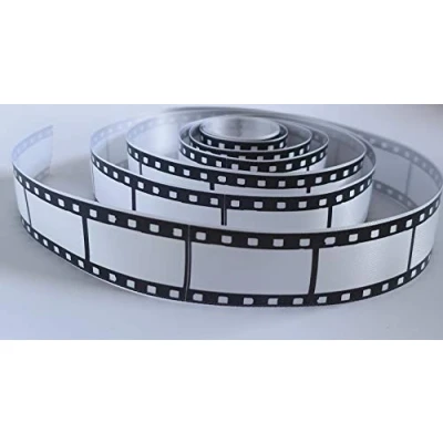 Image of Film Strip Ribbon 25mm Wide Satin Available in Various Lengths (3 metres)