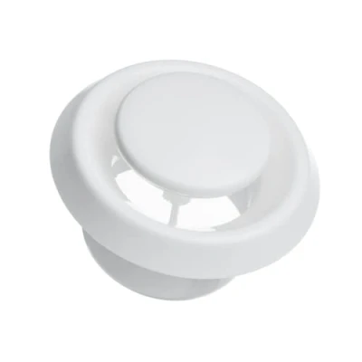 Image of Ø 100mm / 4&#039;&#039; Adjustable Diffuser Universal Air Supply/Exhaust Valve Ventilation Ducting Cover Mounting Frame ABS Plastic White