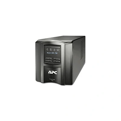 Image of APC Smart UPS SMT SMT750I Uninterruptible Power Supply 750VA (Line Interactive, AVR, LCD Panel, 6 Outlets IEC C13, Shutdown Software)