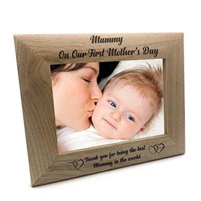 Image of ukgiftstoreonline First Mother&#039;s Day Mummy Photo Frame Gift (4 x 6 Inch)