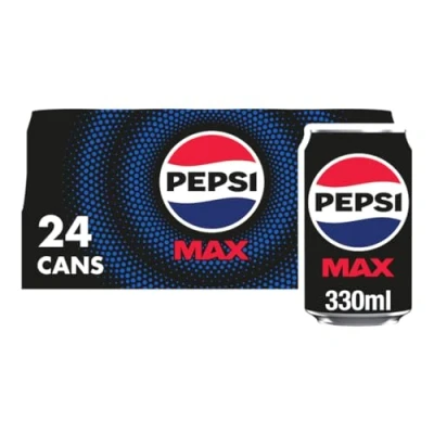 Image of Pepsi Max No Sugar Cola Cans 24 x 330ml