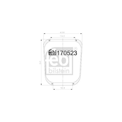 Image of 0041006926, 041006926, 41006926, 500055247 Boot, air suspension FEBI BILSTEIN 170523 Front Axle