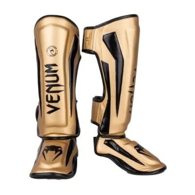 Image of Venum, Elite Standup Shin Guards, Men&#039;s, L, Gold/Black
