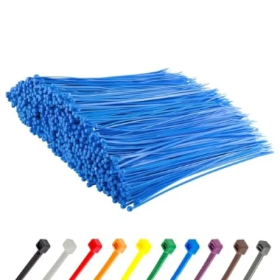 Image of Gocableties Blue Cable Ties, 300mm x 3.6mm, Bulk Pack of 1000, 12 Premium Nylon Zip Multi Purpose Plastic Tie Wraps, Secure Self Locking Mechanism, for Home, Garden, Office and DIY