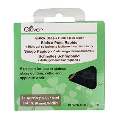 Image of clover Quick Bias Tape: 6mm x 10m: Black, 6