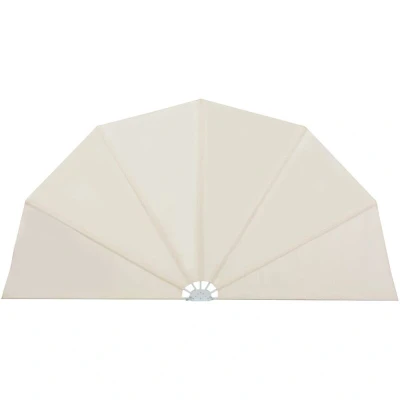 Image of vidaXL Collapsible Terrace Side Awning Cream 200 cm