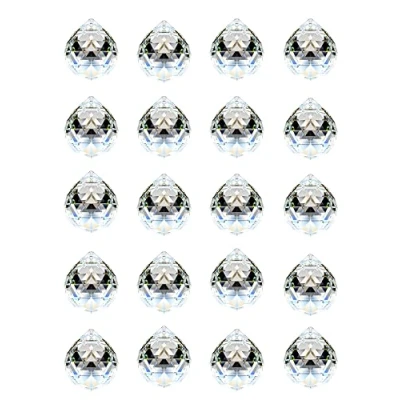 Image of ADWIKOSO 20Pcs 30mm Crystal Sun catcher Ball Prism Pendant Glass Chandelier Hanging Feng Shui Suncatcher Wedding Home Window Décor