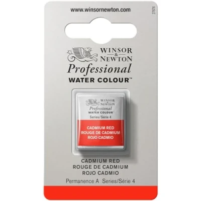 Image of Winsor &amp; Newton Half Pan Professional Water Colour, Cadmium Red