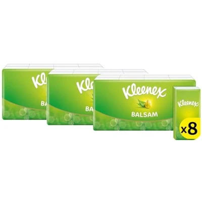 Image of Kleenex Balsam in HAndy Pocket Pack Tissues Balm Protect and Soothe Your Nose when You&#039;ve Got a Cold Balmcare with Aloe Vera, Vitamin E Calendula 24