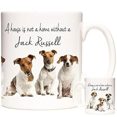 Image of Jack Russell Gift Mug, a House is Not Home Without Cup. Dog Lover&#039;s Gift. Ceramic Mug
