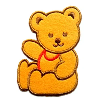 Image of Teddy Bear Children Animal Iron on Patches Adhesive Emblem Stickers Appliques, Size: 3.03 x 2.13 inches