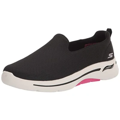 Image of Skechers Performance Go Walk Arch Fit Black/Hot Pink 8 B (M)