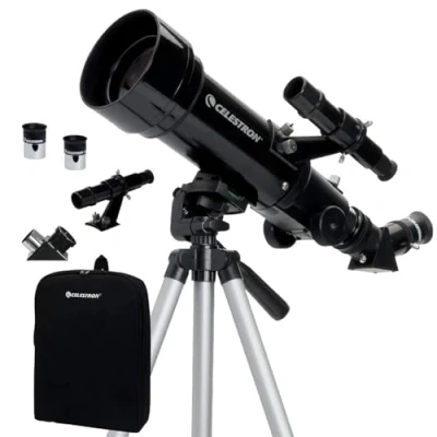 Image of Celestron 21035 Travel Scope 70 Portable Refractor Telescope Kit with Backpack, Black