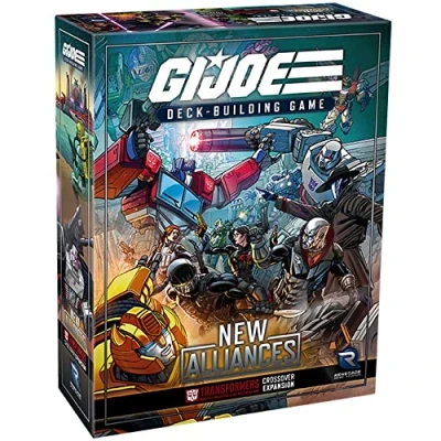 Image of Renegade Game Studios G.I. JOE Deck Building New Alliances: A Transformers Crossover Card Expansion Ages 14+ 1 4 Players 45 70 Minutes Playing Time