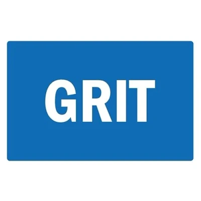 Image of Grit road safety sign 1mm flexible Plastic (300mm x 200mm)