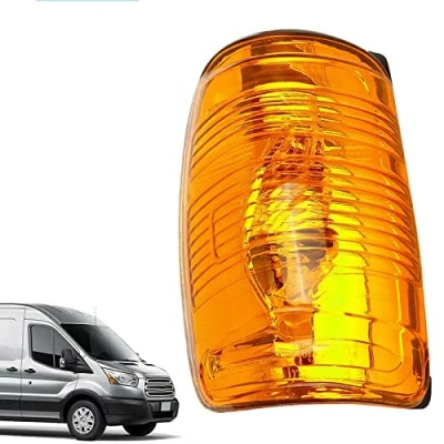 Image of GSRECY Door Wing Mirror Indicator Signal Light Amber/Clear Lens Cover Housing Compatible With Ford Transit MK8 2014 &gt; ON (Right Side Amber Lens)