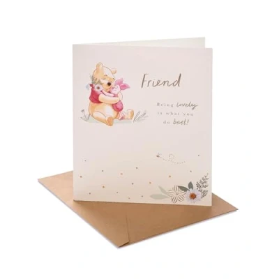 Image of UK Greetings Disney Winnie the Pooh Birthday Card for Him/Her/Friend Heartfelt &amp; Piglet Design