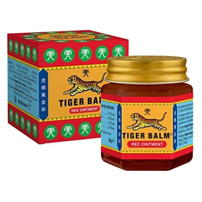 Image of Tiger Balm Red Ointment, Temporary Relief from Minor Muscular Aches and Pains, 30 g (Pack of 1)