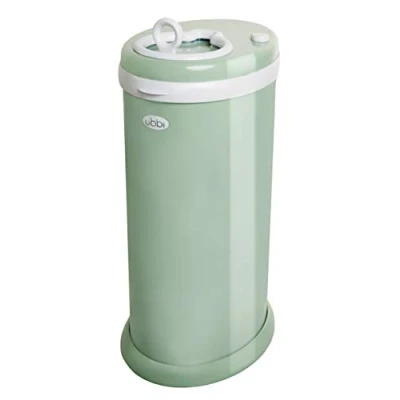 Image of Ubbi Steel Odour Locking Nappy Disposal Bin, No Special Bag Required Money Saving, Awards Winning, Modern Design Registry Must Have Sage Green