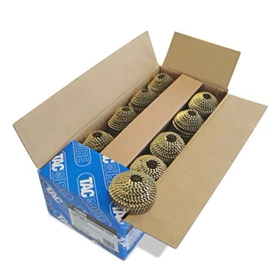 Image of Tacwise 1000 Type 2.1 / 27 mm Galvanised Conical Top Coil Nails, Blunt Point, Ring Shank, 16 Inclined, Wire Collated, Pack of 14,400