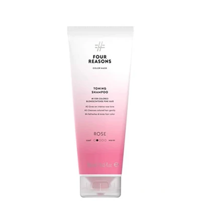 Image of FOUR REASONS Color Mask Shampoo Sulfate Free Toning Pink for Hair Depositing Shampoo, VEGAN, 8.45 Fl Oz (PINK)