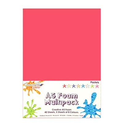 Image of Dovecraft Essentials A5 Creative Foam Sheets Assorted Pastel Colours