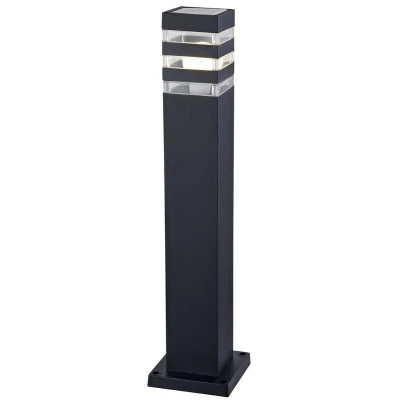 Image of Unter Den Linden Outdoor Floor Bollard Lighting Black, 1 Light IP54, E27